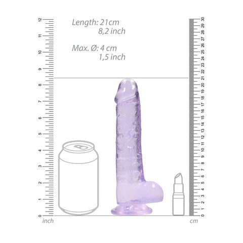 Realrock 8 Inch Realistic Dildo With Balls 20.3 Centimeter Dong DONGS