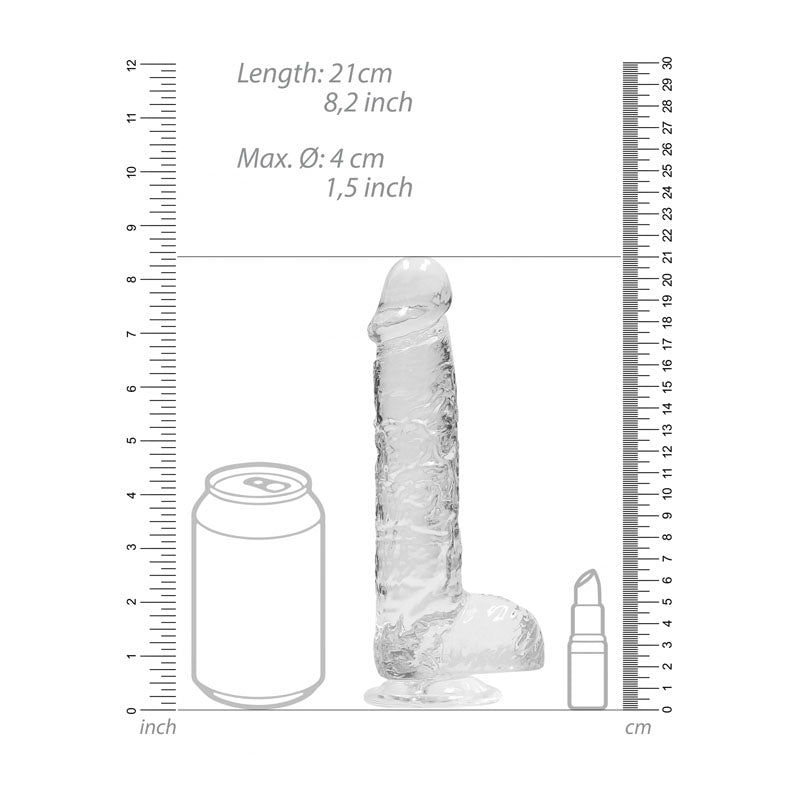 Realrock 8 Inch Realistic Dildo With Balls 20.3 Cm Dong DONGS