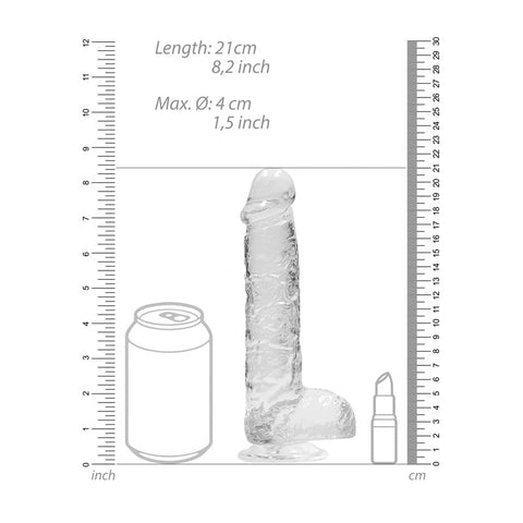 Realrock 8 Inch Realistic Dildo With Balls 20.3 Cm Dong DONGS