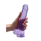 RealRock Crystal Clear 9 Inch Realistic Dildo with Balls Suction Cup – Body Safe TPE Dildo > Dildos > Realistic Dildos