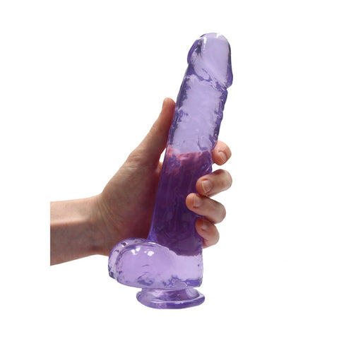 RealRock Crystal Clear 9 Inch Realistic Dildo With Balls - Suction Cup Dildo > Dildos > Realistic Dildos