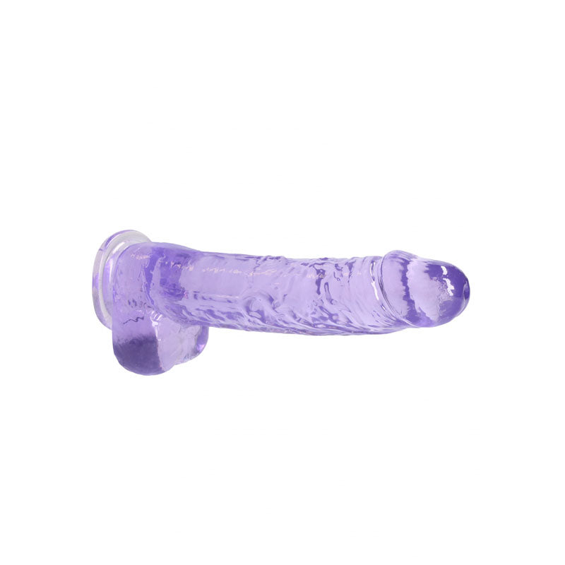 RealRock Crystal Clear 9 Inch Realistic Dildo with Balls Suction Cup – Body Safe TPE Dildo > Dildos > Realistic Dildos