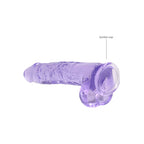 RealRock Crystal Clear 9 Inch Realistic Dildo with Balls Suction Cup – Body Safe TPE Dildo > Dildos > Realistic Dildos