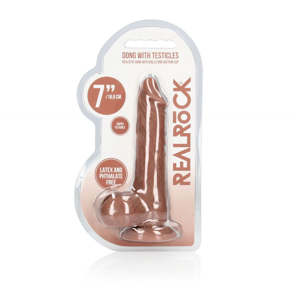 RealRock 7 Inch Realistic Veined Dildo With Hanging Balls > Dildos > Realistic Dildos