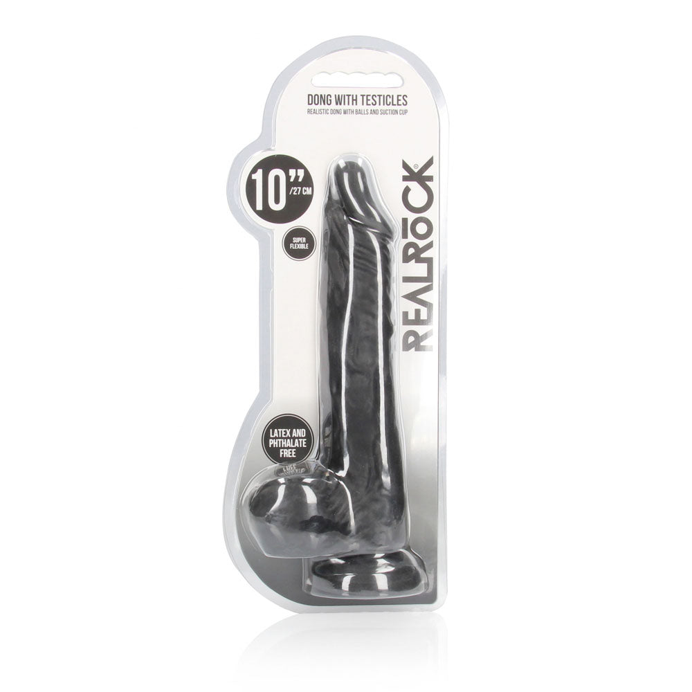 REALROCK 10 Inch Realistic Dong with Balls – Lifelike Dildo > Dildos > Large Dildos