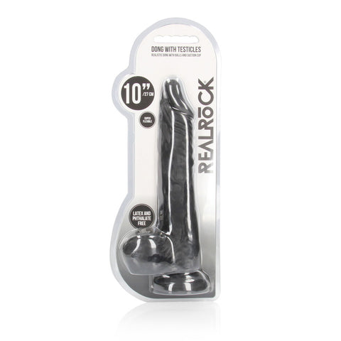 REALROCK 10 Inch Realistic Dong with Balls – Lifelike Dildo > Dildos > Large Dildos