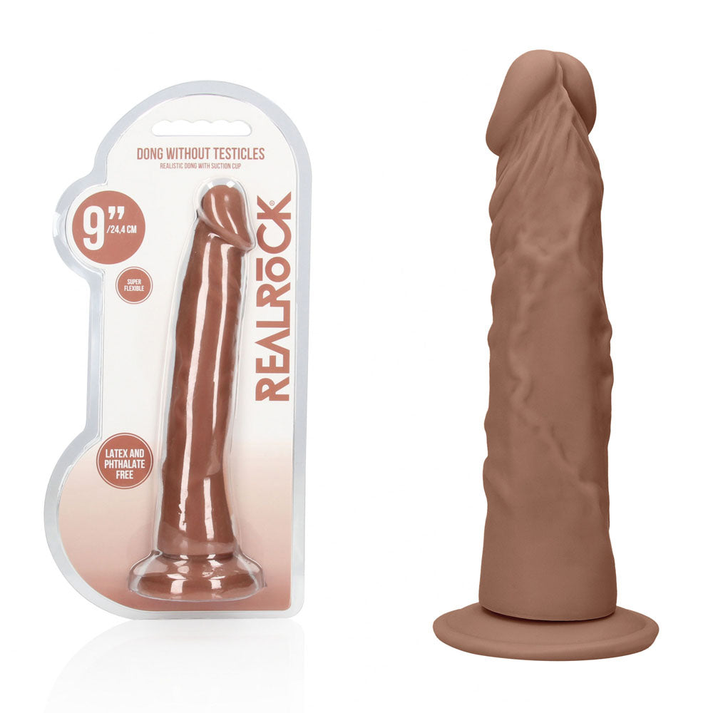 REALROCK 9 Inch Realistic Phthalate-Free Dildo Tan > Dildos > Realistic Dildos