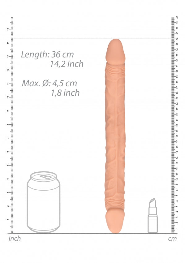 RealRock 14 Inch Double Dong – Realistic Soft Silicone Dildo > Dildos > Double Dildos