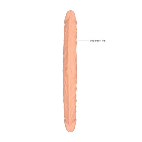 REALROCK 18'' Double Dildo - Realistic Velvet Texture Double Dongs