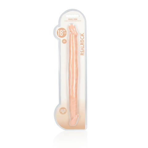 REALROCK 18'' Double Dildo - Realistic Velvet Texture Double Dongs