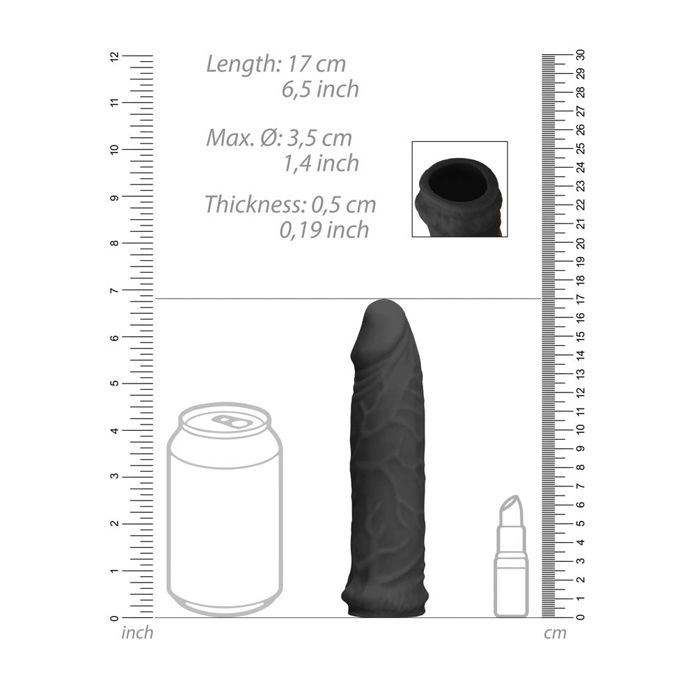 Realrock 6 Inch Realistic Penis Sleeve 15.2 cm Penis Extension Sleeve > Sex Toys For Men > Penis Sleeves