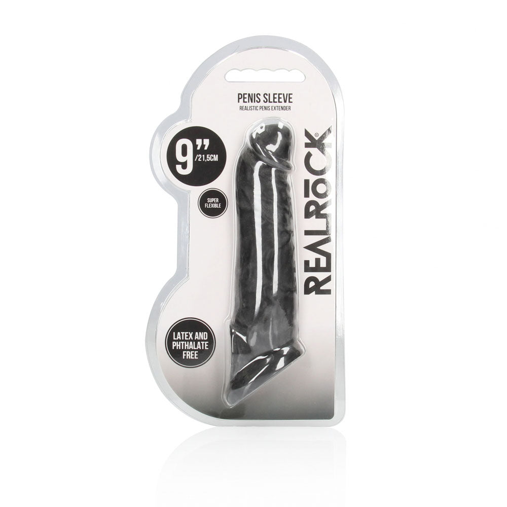 REALROCK Realistic Penis Extender with Rings 22.9 cm Sleeve Penis Sleeve > Sex Toys For Men > Penis Sleeves