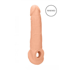 REALROCK 9'' Realistic Penis Extender with Rings -  22.9 cm Penis Extension Sleeve