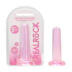 REALROCK Crystal Clear 13.5 cm Dildo With Suction Cup Pink > Dildos > Realistic Dildos
