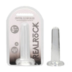 REALROCK Crystal Clear Dildo With Suction Cup – 13.5 cm Dildo Clear > Dildos > Slim Dildos