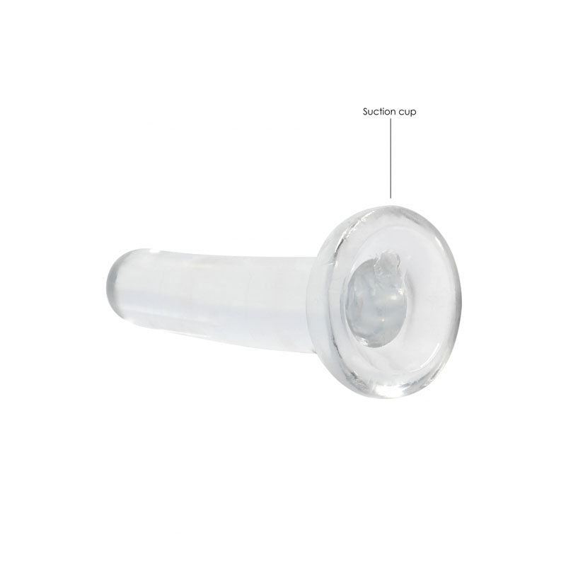 REALROCK Crystal Clear Dildo With Suction Cup – 13.5 cm Dildo > Dildos > Slim Dildos
