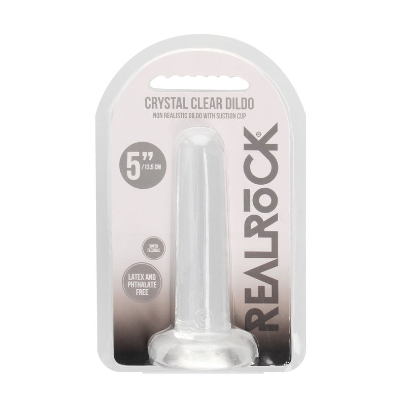 REALROCK Crystal Clear Dildo With Suction Cup – 13.5 cm Dildo > Dildos > Slim Dildos