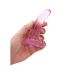 RealRock Crystal Clear Curved Dildo With Suction Cup – 11.5 cm Dildo > Dildos > Slim Dildos