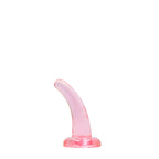 RealRock Crystal Clear Curved Dildo With Suction Cup – 11.5 cm Dildo > Dildos > Slim Dildos
