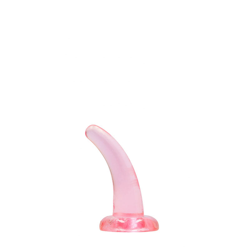 RealRock Crystal Clear Curved Dildo With Suction Cup – 11.5 cm Dildo > Dildos > Slim Dildos