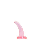 REALROCK Crystal Clear Curved Dildo 11.5 cm With Suction Cup > Dildos > Slim Dildos