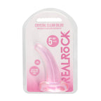 RealRock Crystal Clear Curved Dildo With Suction Cup – 11.5 cm Dildo > Dildos > Slim Dildos