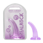 REALROCK Crystal Clear Curved Dildo With Suction Cup – 11.5 cm Dildo Blue > Dildos > Slim Dildos