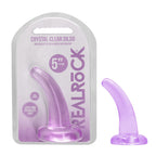 REALROCK Crystal Clear Curved Dildo 11.5 cm With Suction Cup Purple > Dildos > Slim Dildos