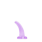 REALROCK Crystal Clear Curved Dildo With Suction Cup – 11.5 cm Dildo > Dildos > Slim Dildos
