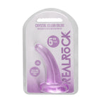 REALROCK Crystal Clear Curved Dildo With Suction Cup – 11.5 cm Dildo > Dildos > Slim Dildos