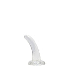 REALROCK Crystal Clear Curved Dildo 11.5 cm With Suction Cup > Dildos > Slim Dildos