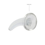REALROCK Crystal Clear Curved Dildo 11.5 cm With Suction Cup > Dildos > Slim Dildos