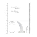 REALROCK Crystal Clear Curved Dildo 11.5 cm With Suction Cup > Dildos > Slim Dildos