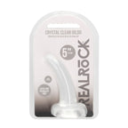 REALROCK Crystal Clear Curved Dildo 11.5 cm With Suction Cup > Dildos > Slim Dildos