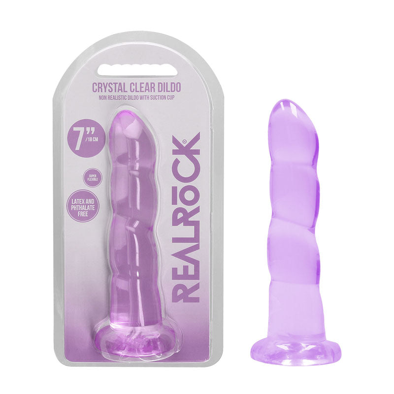 REALROCK Crystal Clear Dildo With Suction Base – Non Realistic Dildo Default Title > Dildos > Neutral Dildos