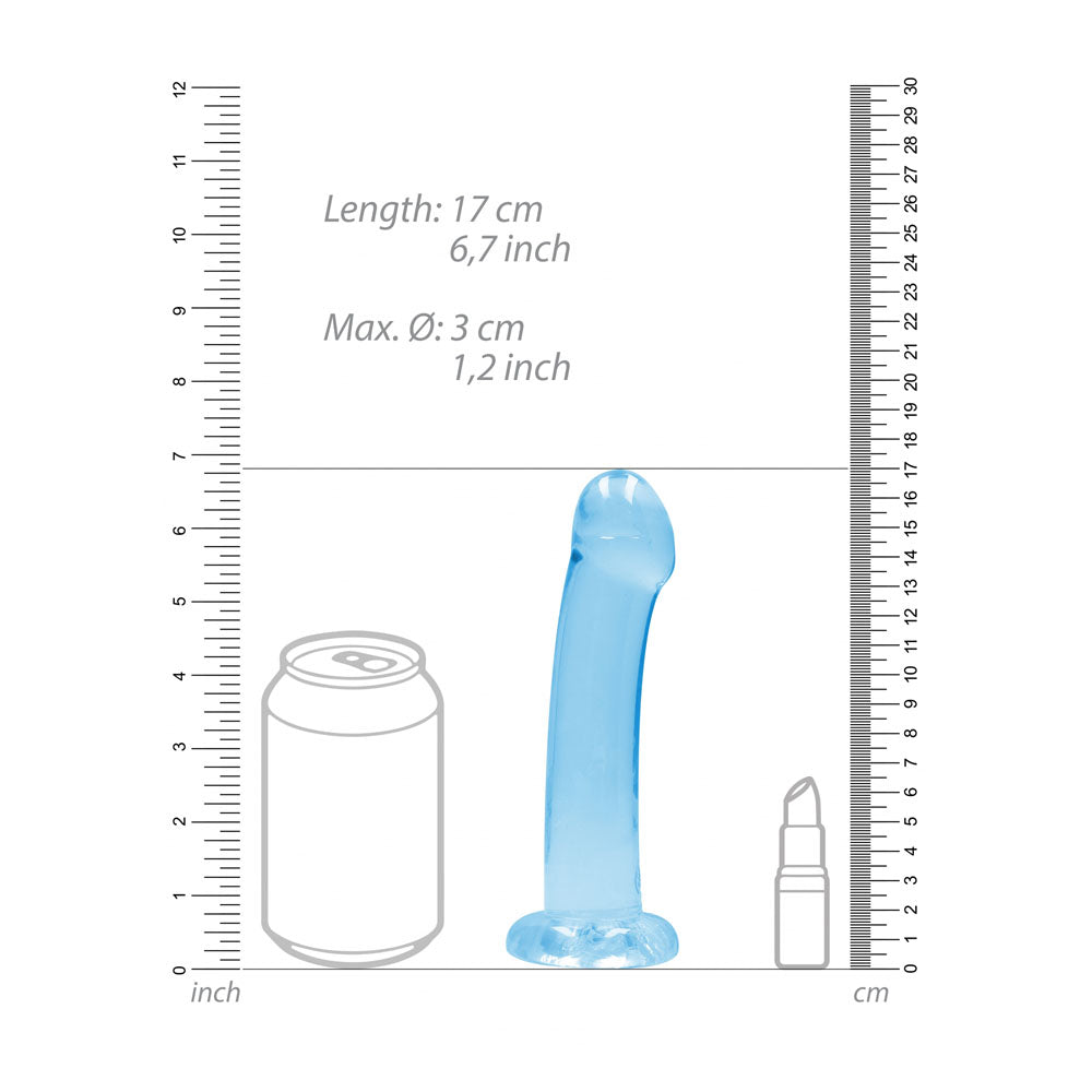 Realrock Crystal Clear Dildo With Suction Cup – 17 cm Dildo > Dildos > Realistic Dildos
