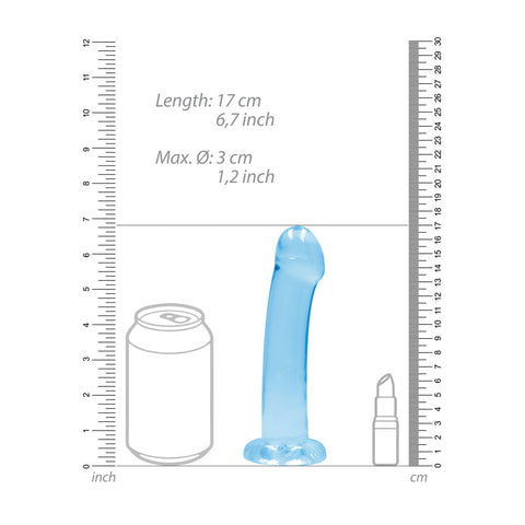 Realrock Crystal Clear Dildo With Suction Cup – 17 cm Dildo > Dildos > Realistic Dildos