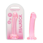 Realrock Crystal Clear Dildo With Suction Cup 17 cm - Dildo Pink > Dildos > Realistic Dildos