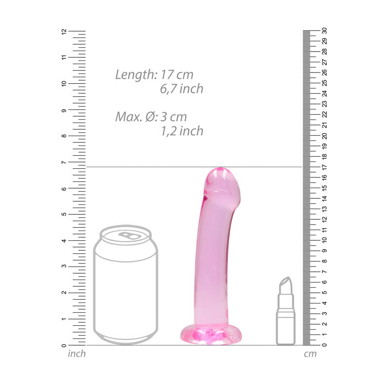 REALROCK Crystal Clear 17 cm Dildo With Suction Cup > Dildos > Realistic Dildos