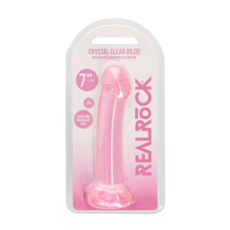 REALROCK Crystal Clear 17 cm Dildo With Suction Cup > Dildos > Realistic Dildos