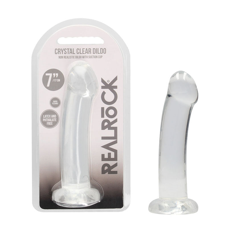 REALROCK Crystal Clear 17 cm Dildo With Suction Cup Clear > Dildos > Realistic Dildos