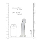 REALROCK Crystal Clear 17 cm Dildo With Suction Cup > Dildos > Realistic Dildos