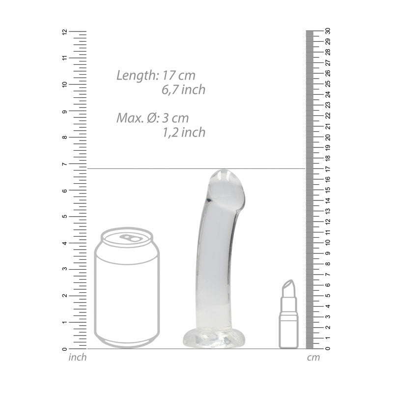 REALROCK Crystal Clear 17 cm Dildo With Suction Cup > Dildos > Realistic Dildos