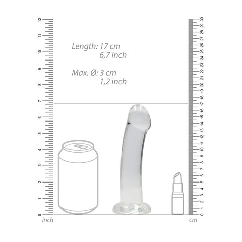 REALROCK Crystal Clear 17 cm Dildo With Suction Cup > Dildos > Realistic Dildos