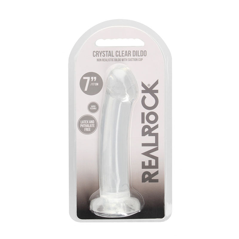 REALROCK Crystal Clear 17 cm Dildo With Suction Cup > Dildos > Realistic Dildos