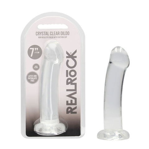 REALROCK Crystal Clear 17 cm Dildo With Suction Cup Clear > Dildos > Realistic Dildos