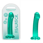 Realrock Crystal Clear Dildo 17 cm – Suction Cup Dildo Turquoise > Dildos > Realistic Dildos