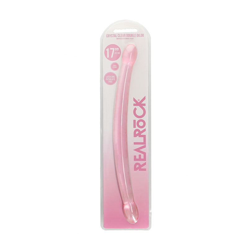 REALROCK Crystal Clear Double Dong – 17 Inch Double Dong > Dildos > Double Dildos