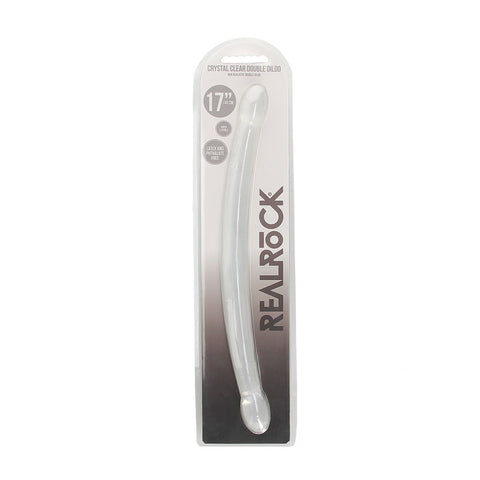 REALROCK Crystal Clear Double Dong – 17 Inch Double Dong > Dildos > Double Dildos