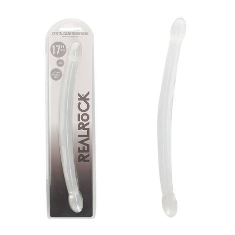 REALROCK Crystal Clear Double Dong – 17 Inch Double Dong Clear > Dildos > Double Dildos
